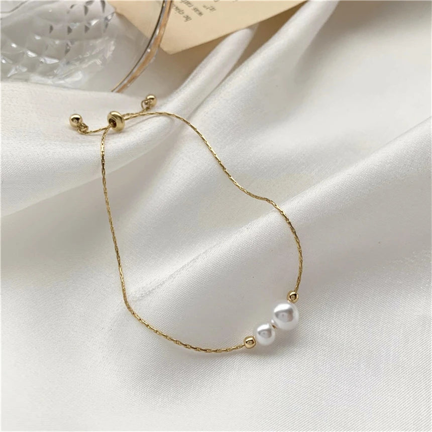 Pulseira Ajustável Perolada