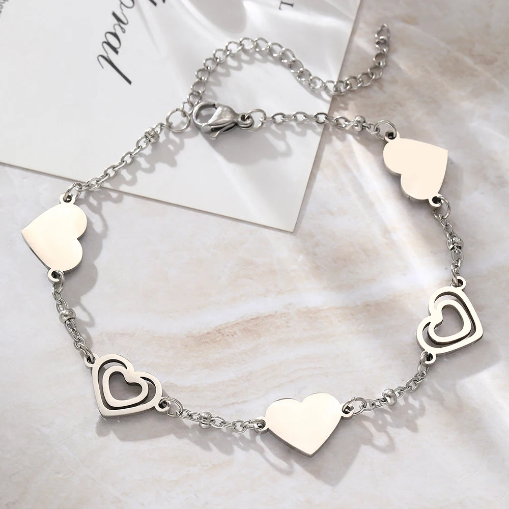 Pulseira Ajustável Coração Delicado