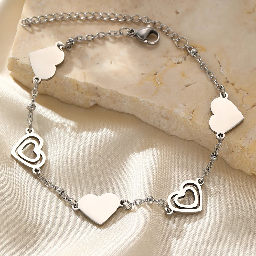 Pulseira Ajustável Coração Delicado