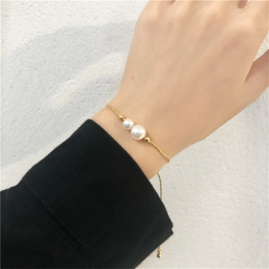 Pulseira Ajustável Perolada