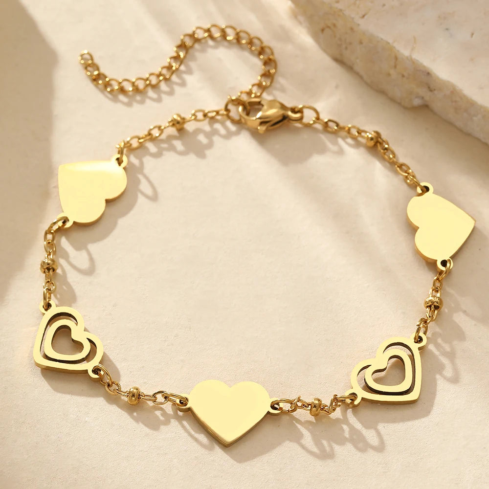Pulseira Ajustável Coração Delicado