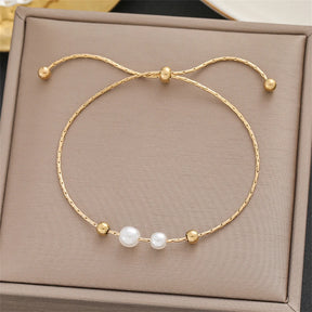 Pulseira Ajustável Perolada