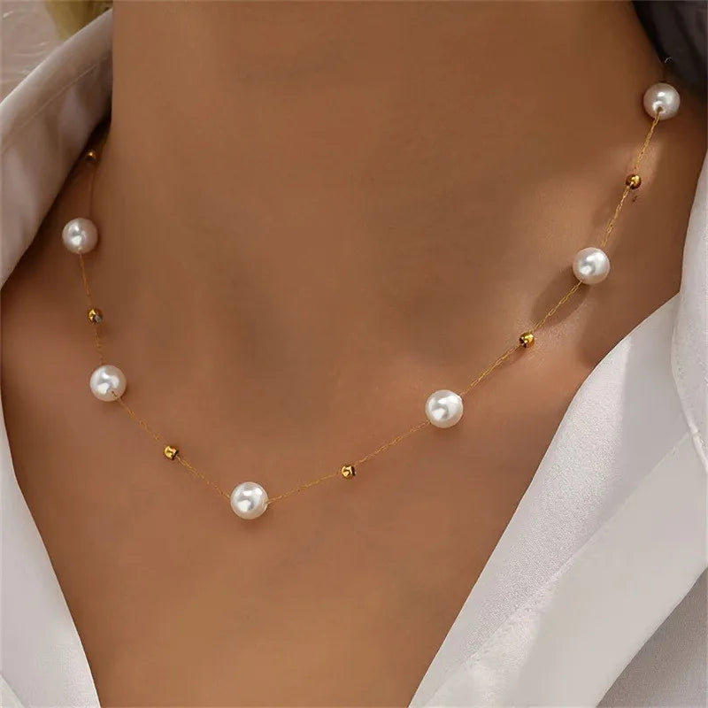 Colar Pérolas Glamorosas
